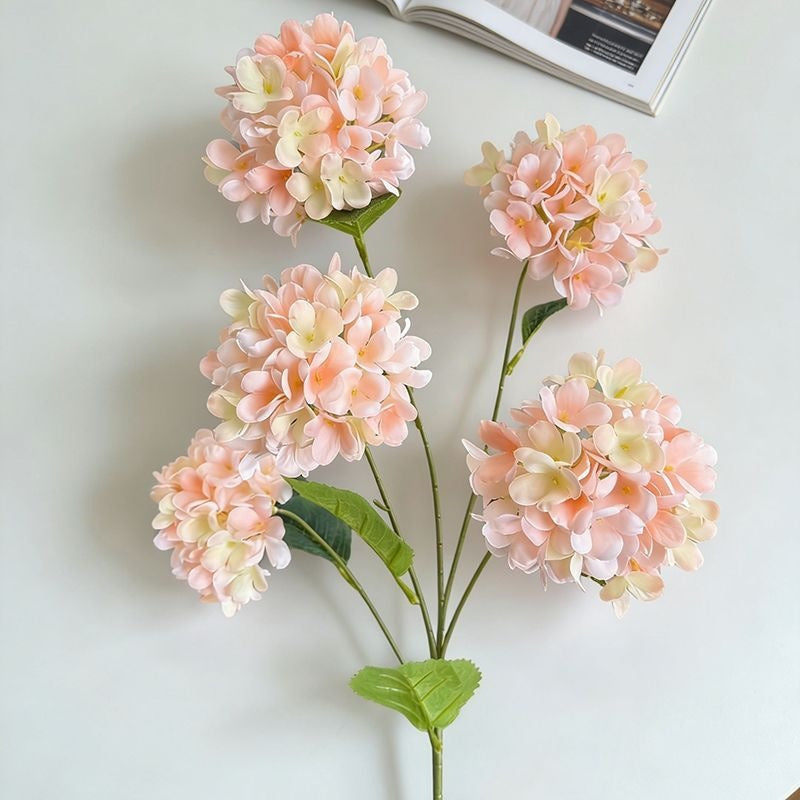 Elegant Faux Hydrangea Stem