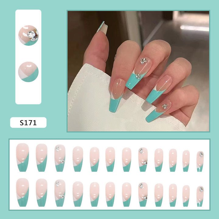 Artificial nail tips with glitter accents and elegant design Kalsten