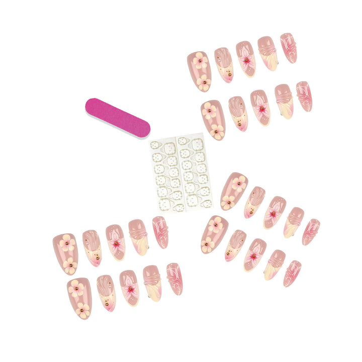 Decorative Floral Nail Tips