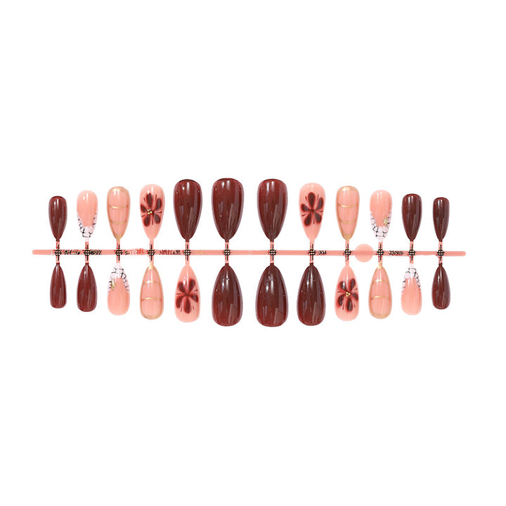 Decorative Floral Press-On Nail Art Set kalsten