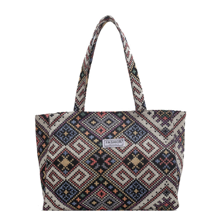 Decorative Patterned Fabric Tote Bag