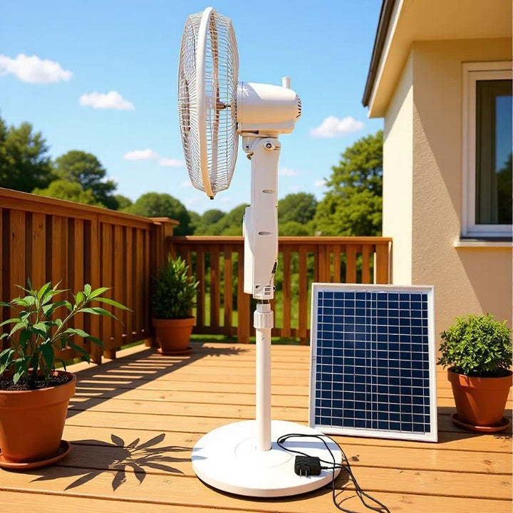 Unisex Solar-Powered Stand Fan with Modern Design and Efficient Air Circulation Kalsten