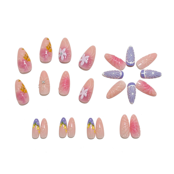 Nail art with artistic 3D flower designs Kalsten