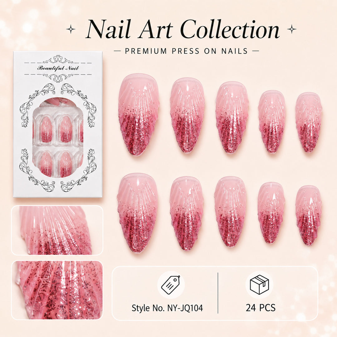 Premium Glitter Artificial Nails Kalsten