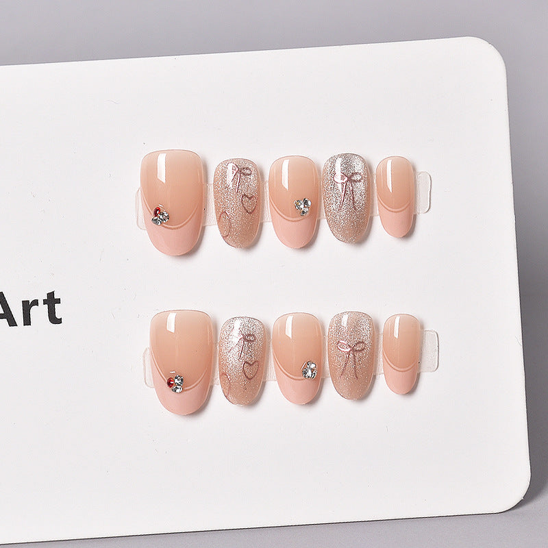 Elegant French Tip Press-On Nail Art Kalsten 1787316010