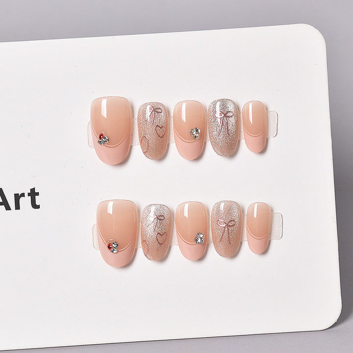 Elegant French Tip Press-On Nail Art Kalsten 1787316010