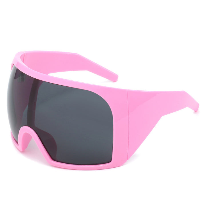 Oversized Shield Sunglasses with Enhanced UV Protection Kalsten