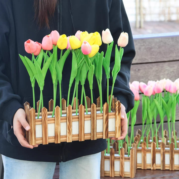 Decorative Faux Tulip Planter