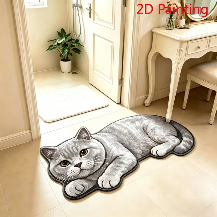 Realistic Lion Cub Shaped Floor Mat