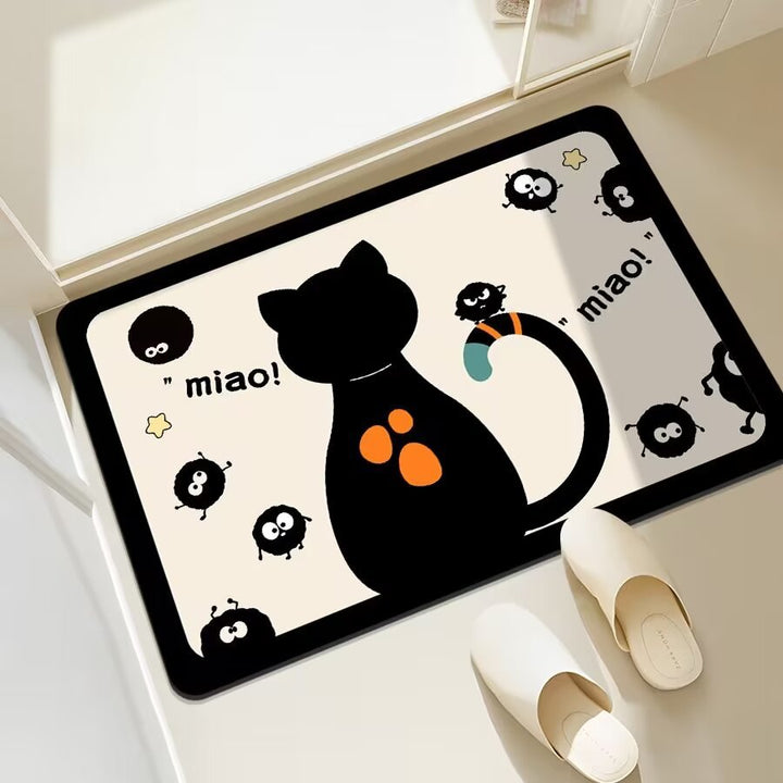 Fun Cat-Themed Bathroom Mat Kalsten