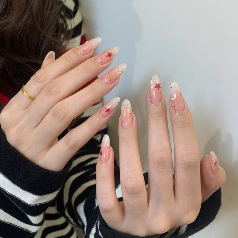 Artistic Star-Embellished Press-On Nails Kalsten