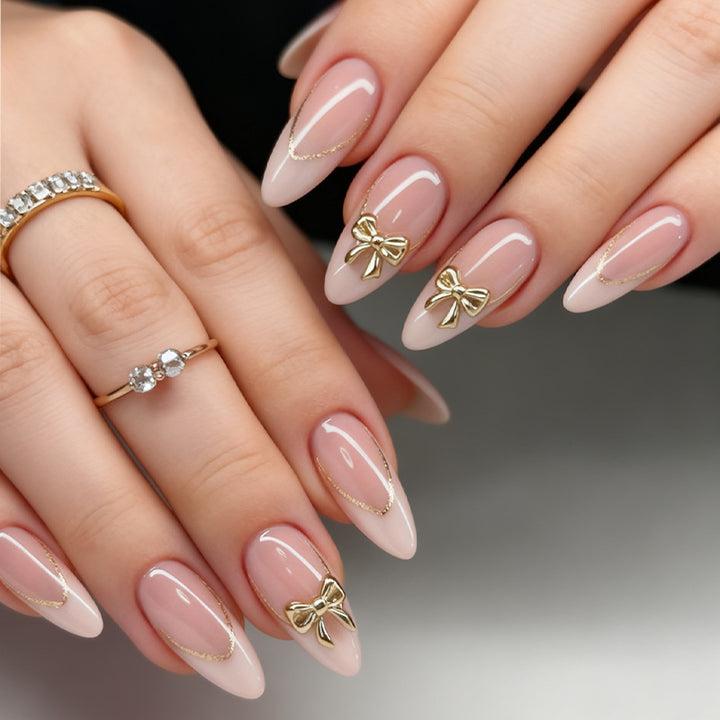 Premium Elegant Press-On Nail Set with Decorative Accents Kalsten