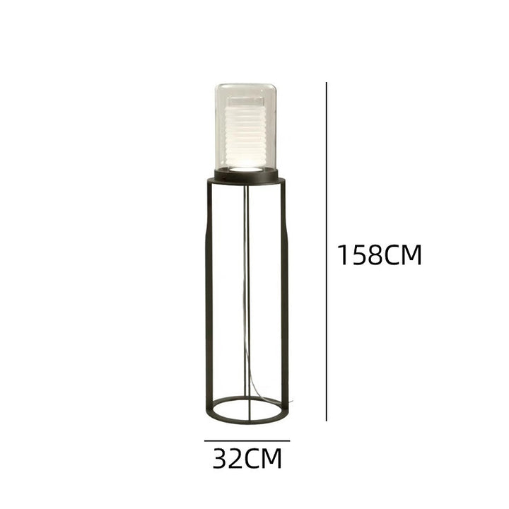 Contemporary Table Lamp with Textured Glass Shade