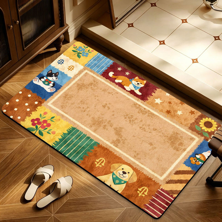 Artistic Floral Patterned Floor Mat Kalsten