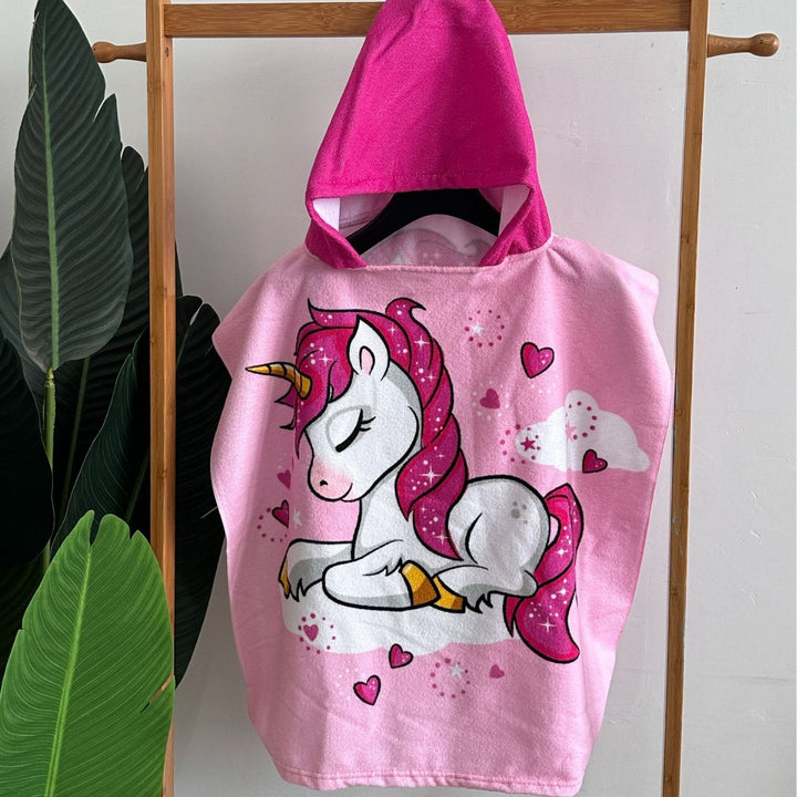 Kids' Shark-Themed Hooded Towel Poncho Kalsten