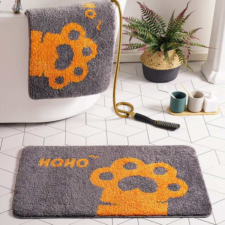 Plush Diamond Pattern Bath Mat