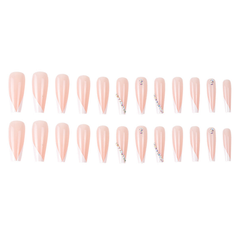 Artistic Stiletto Press-On Nails with Rhinestone Accents Kalsten
