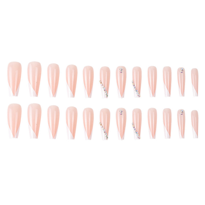 Artistic Stiletto Press-On Nails with Rhinestone Accents Kalsten