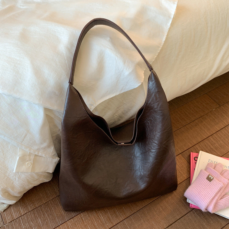 Sleek Soft Leather Hobo Bag Kalsten