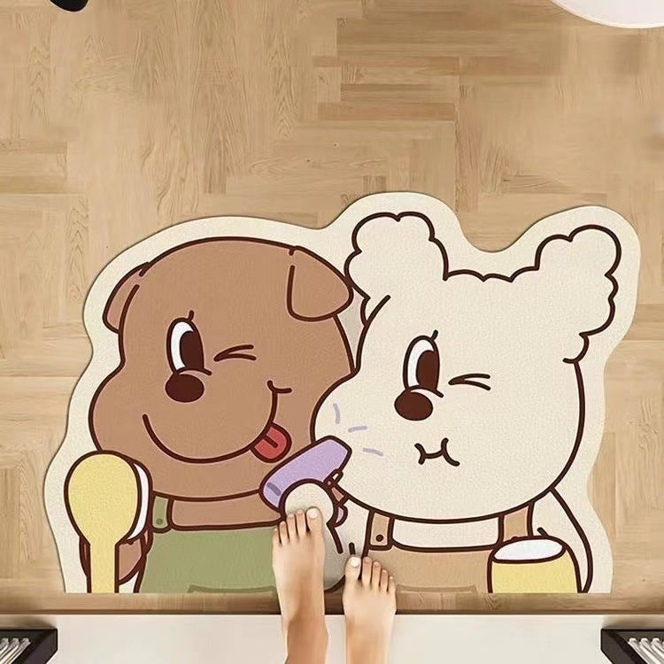 Cartoon Animal Themed Bath Mat