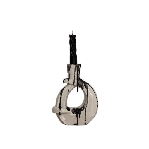Artistic Candle Holder with Unique Drip Design