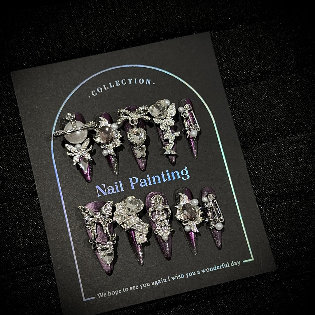 Decorative Stiletto Press-On Nail Collection
