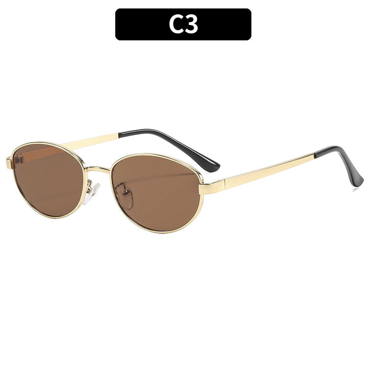 Modern Oval Frame Sunglasses