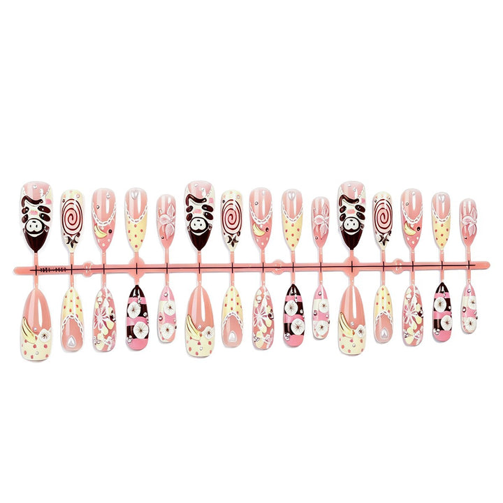 Artistic Chocolate-Inspired Press-On Nail Set kalsten