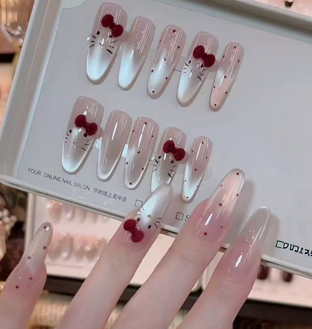 Decorative Floral Press-On Nail Art Kalsten