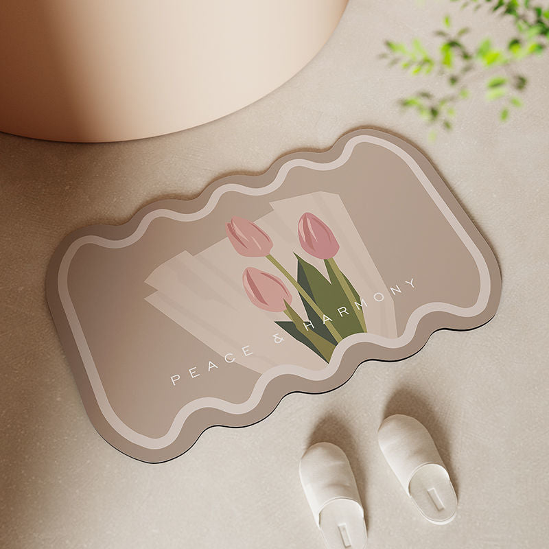 Floral Decorative Area Mat for Home Decor