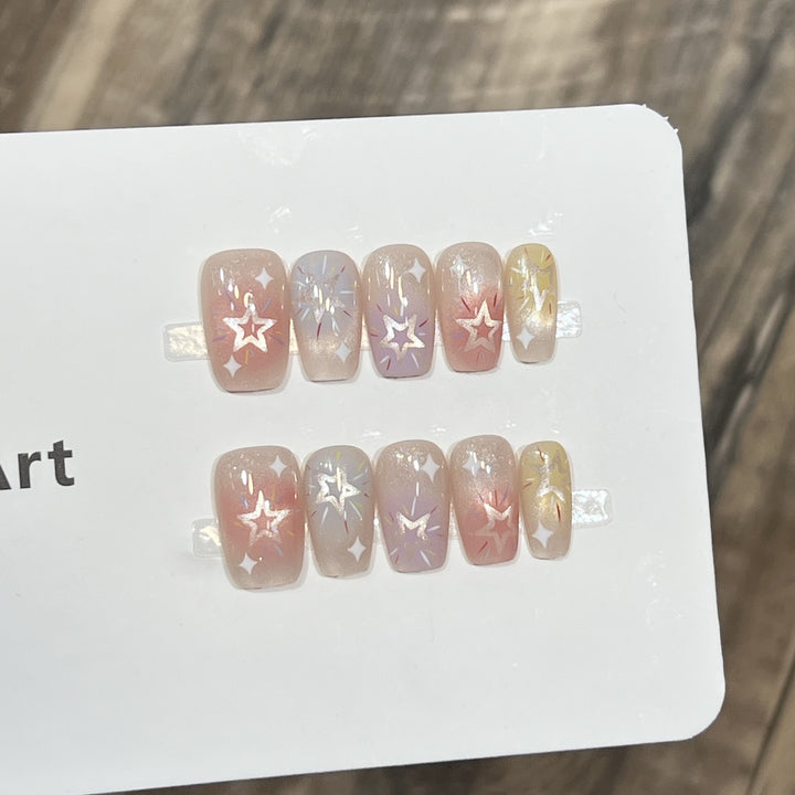 Themed Press-On Nail Art Set with Hello Kitty Designs Kalsten