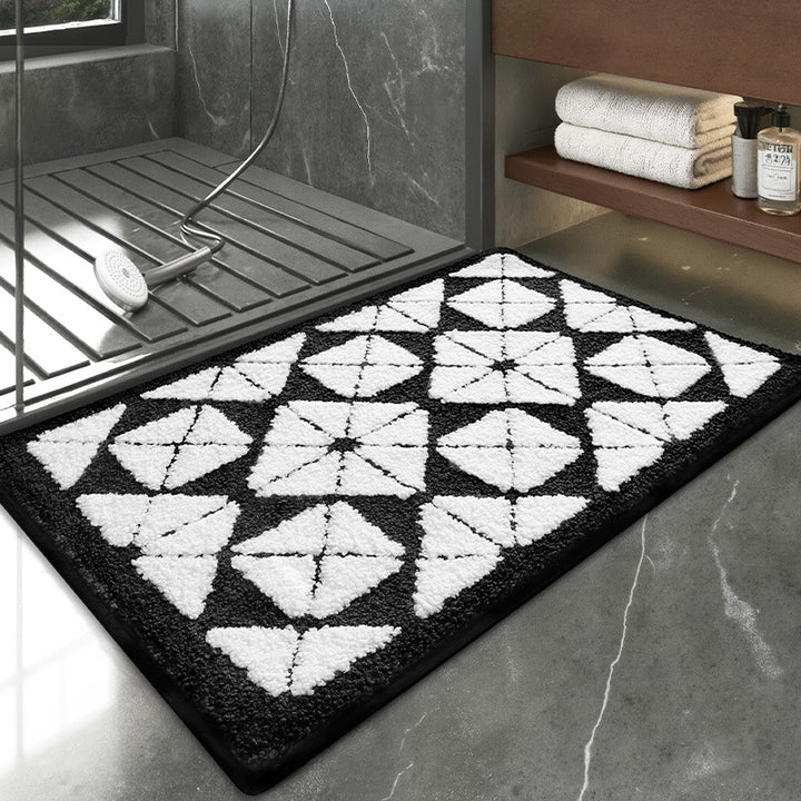 Playful UFO-Themed Bathroom Rug