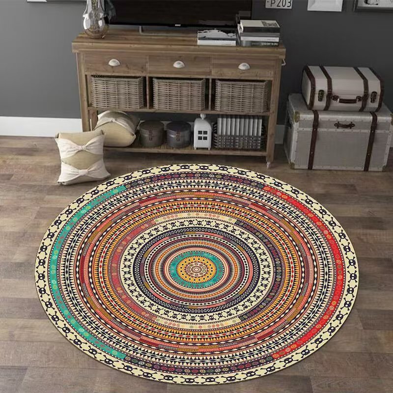 Vintage-Inspired Round Area Rug