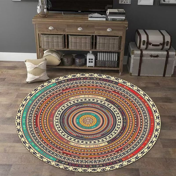 Vintage-Inspired Round Area Rug