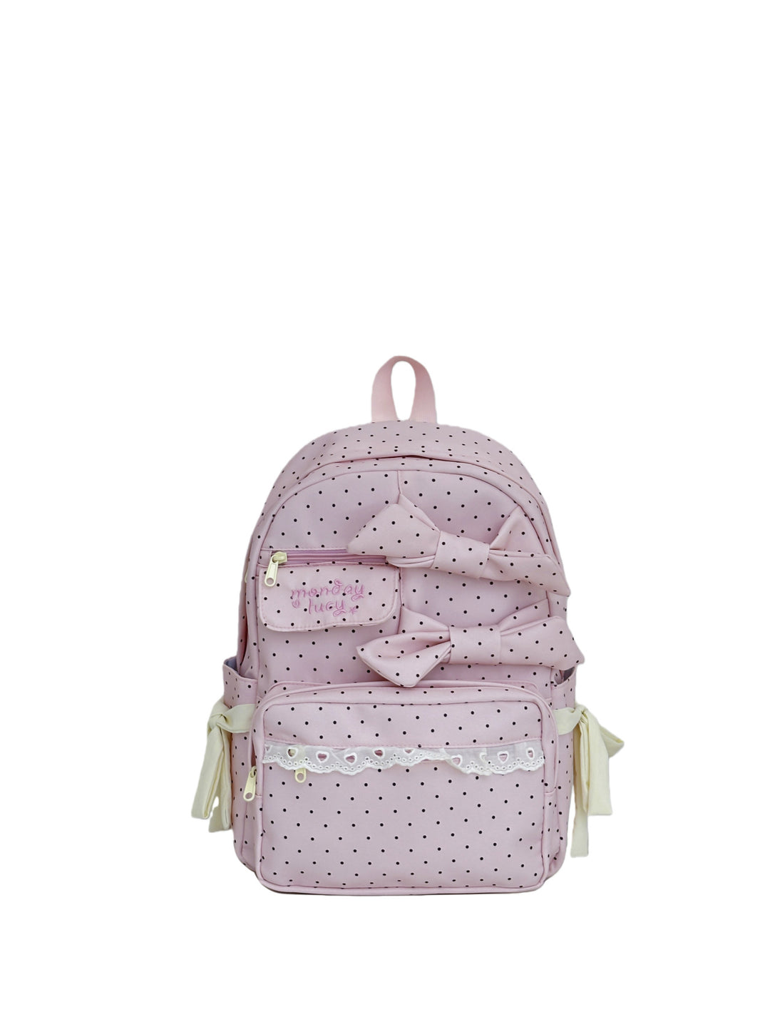 Backpack with Playful Bows and Practical Storage Solutions Kalsten