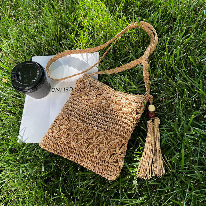 Hand-knotted macrame bag with special wave pattern Kalsten