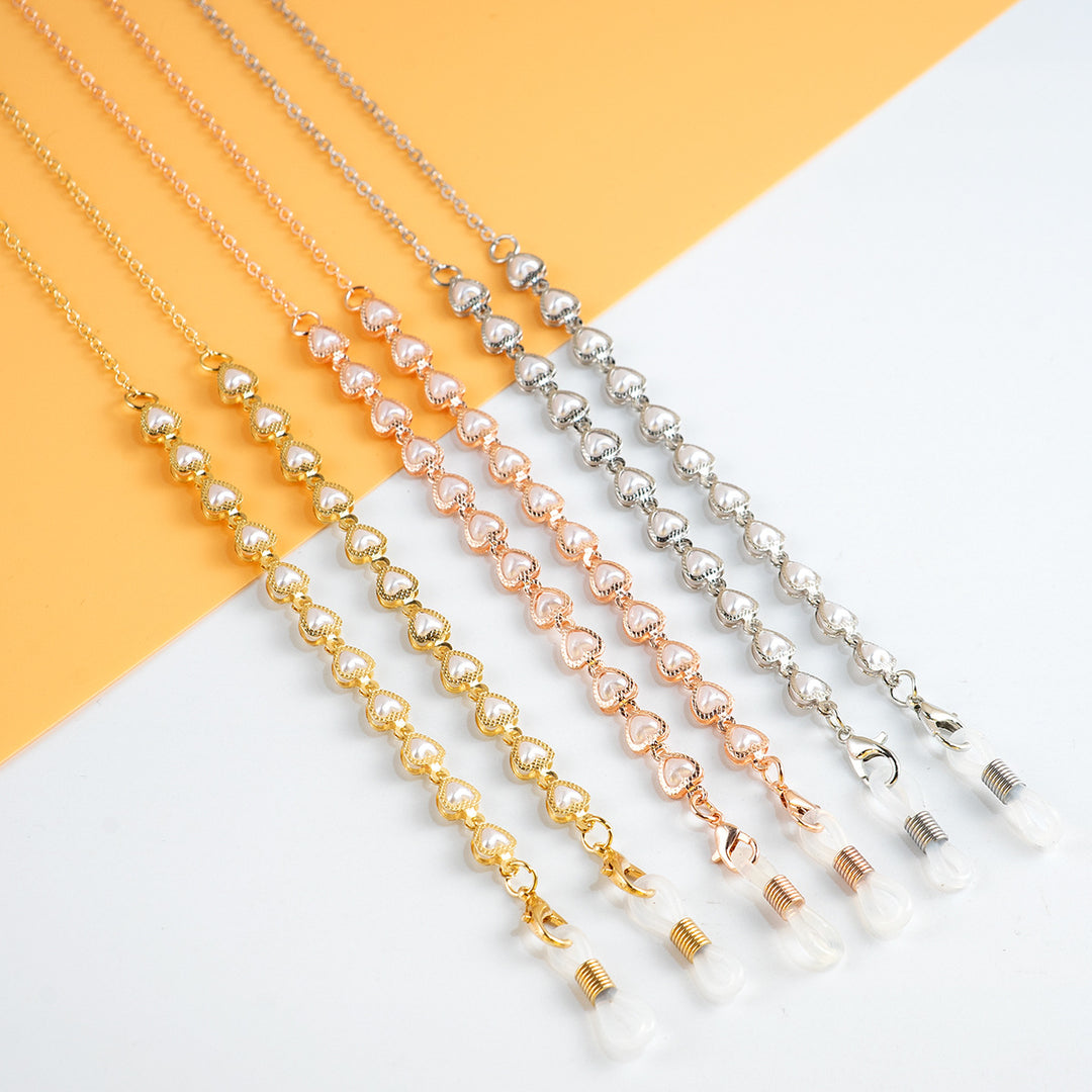 Elegant Pearl-Linked Eyewear Chain Kalsten