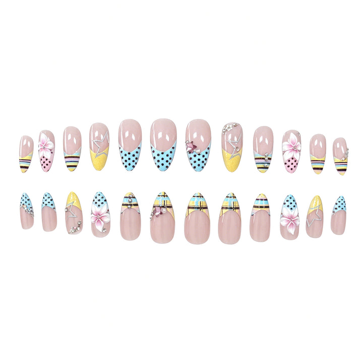 Floral Decorative Acrylic Nail Art Enhancements Kalsten