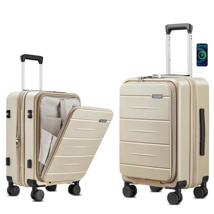 Unisex Multi-Functional Hard Shell Trolley Suitcase Kalsten