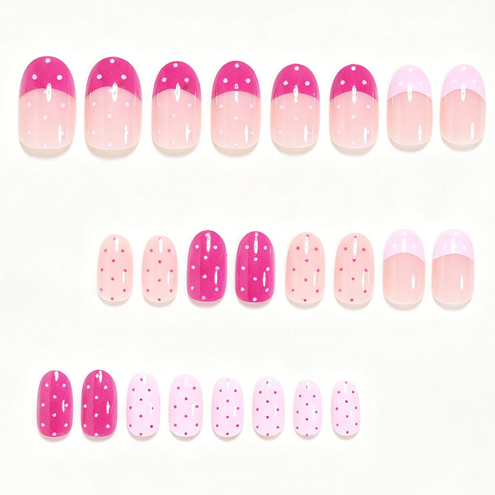 Artistic Polka Dot Press-On Nail Set Kalsten