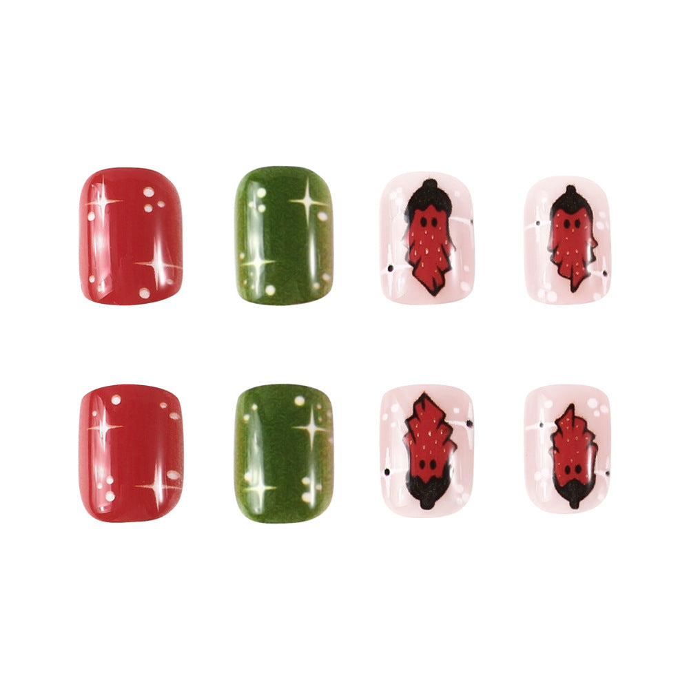 Holiday-Inspired Press-On Nail Art Kalsten