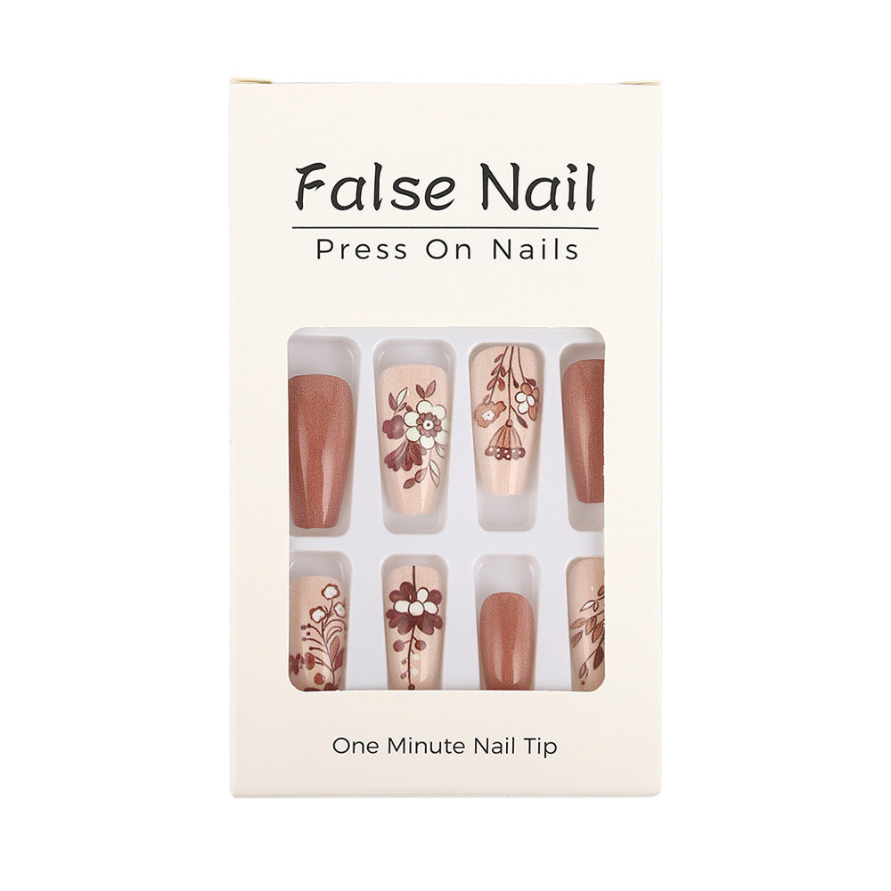Artificial nails with filigree flower designs Kalsten