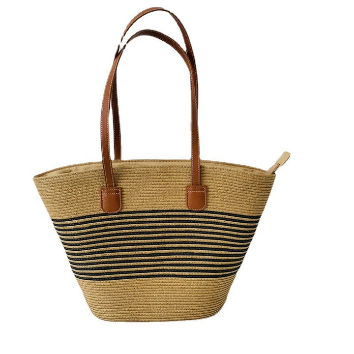 Trendy Basket Bag with Elegant Leather Accents Kalsten