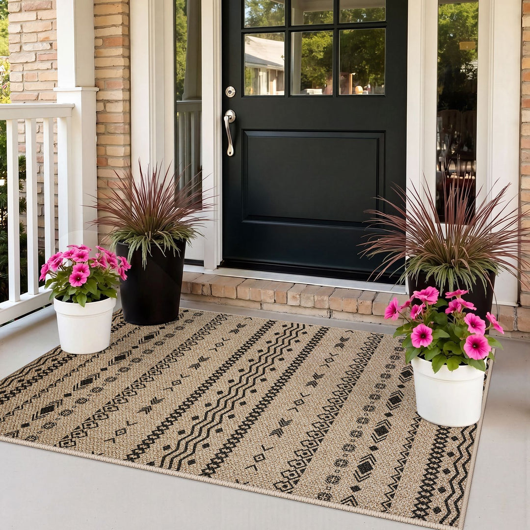 Intricate Floral Design Runner Mat