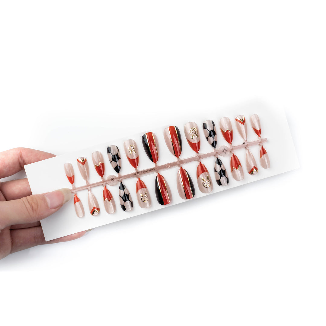 Soccer-Themed Press-On Nail Art Set