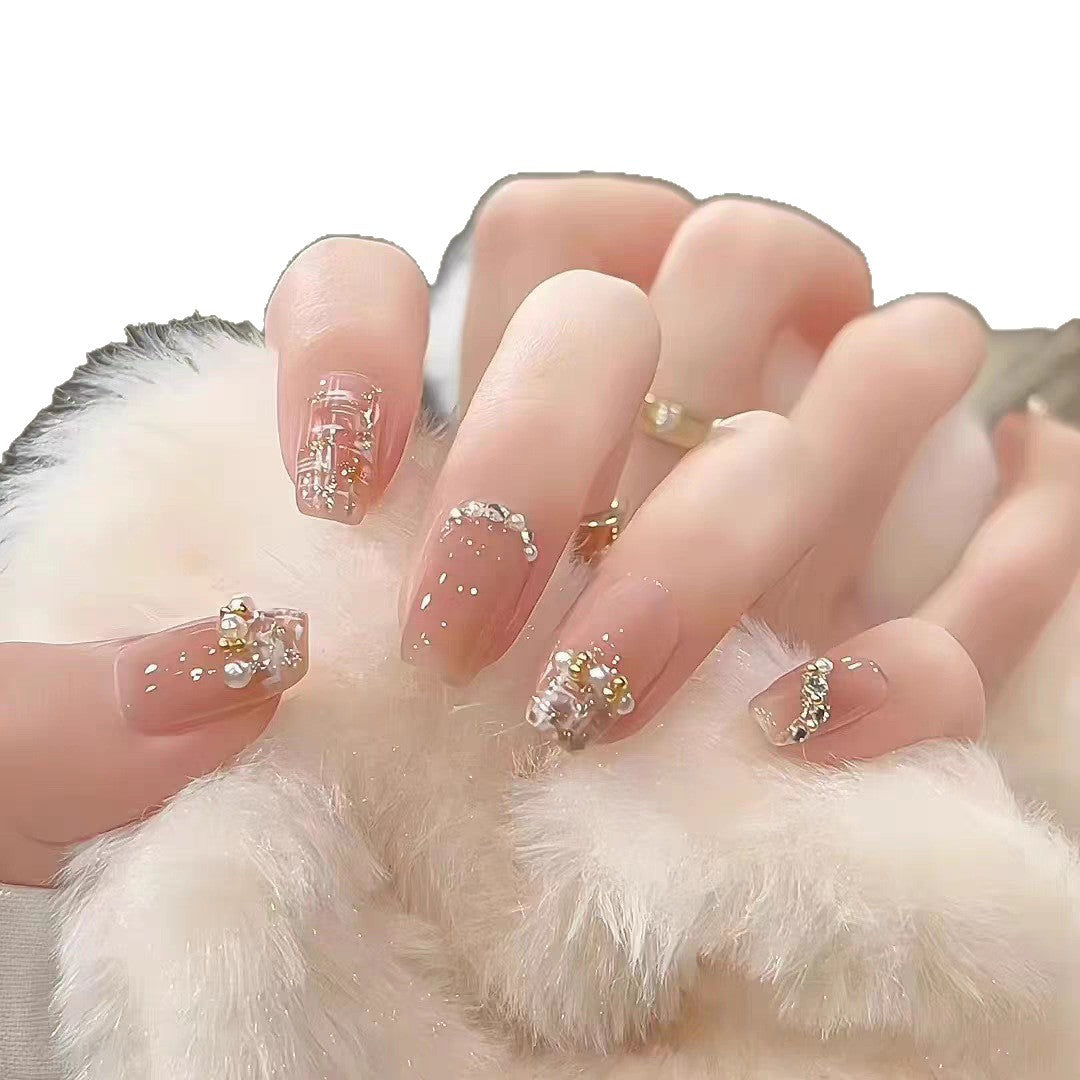 Luxury Rhinestone-Embellished Press-On Nails Kalsten