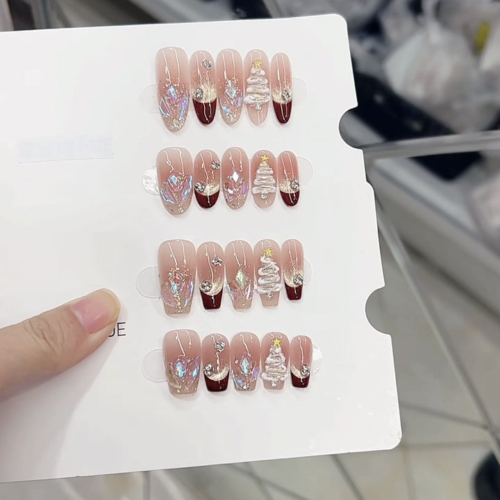 Winter-Themed Artistic Press-On Nail Set Kalsten