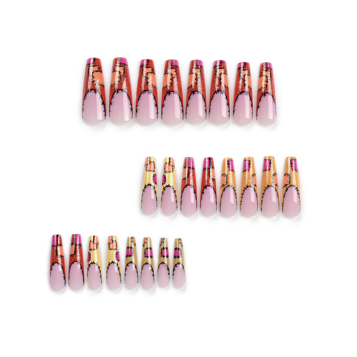 Artful Nail Extensions with Creative Decorative Stitches Kalsten