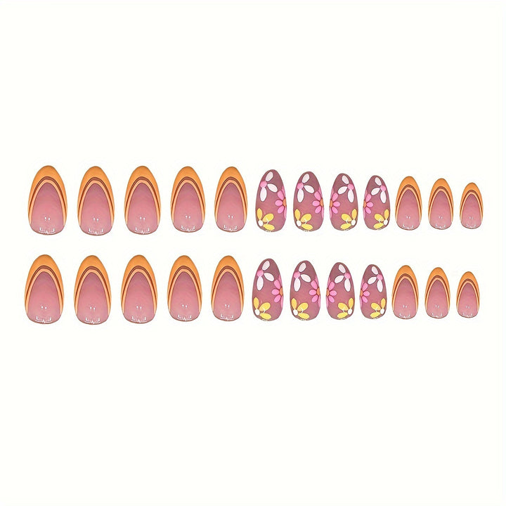 Decorative Floral Themed Press-On Nails Kalsten