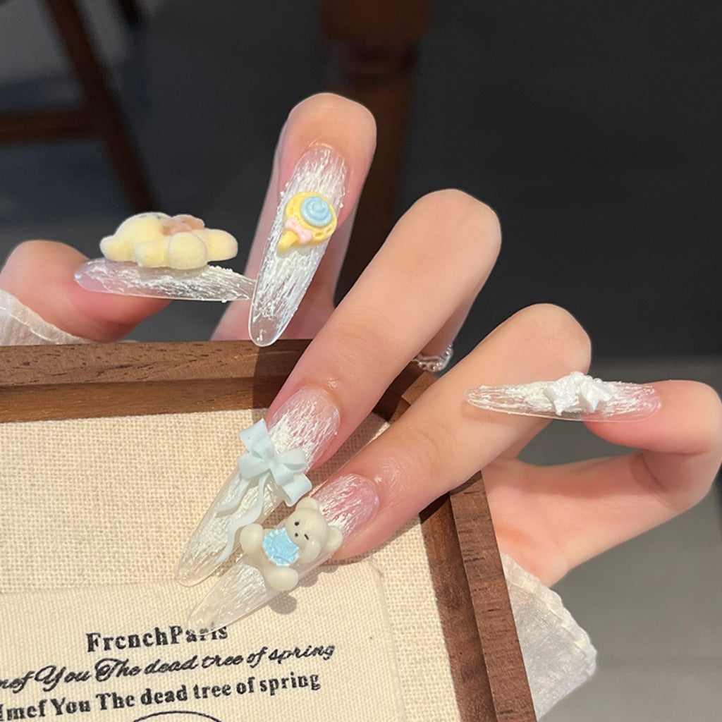 Creative 3D Cartoon-Themed Press-On Nail Art Kalsten